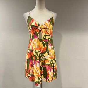 Rewind Tropical Print mini‎ Sundress with straps size large